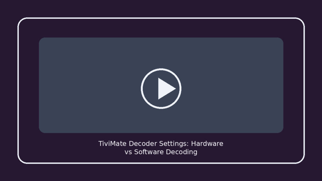 TiviMate Decoder Settings: Hardware vs Software Decoding